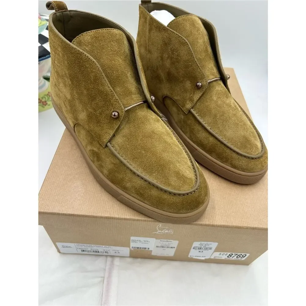 Men's Christian Louboutin CHAMBELISS desert suede boots size 43 made in Italy